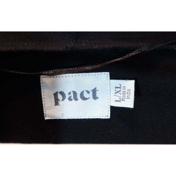 PACT Black Organic Cotton Airplane Cardigan Size L/XL NWT Open Front Comfy - Picture 6 of 8
